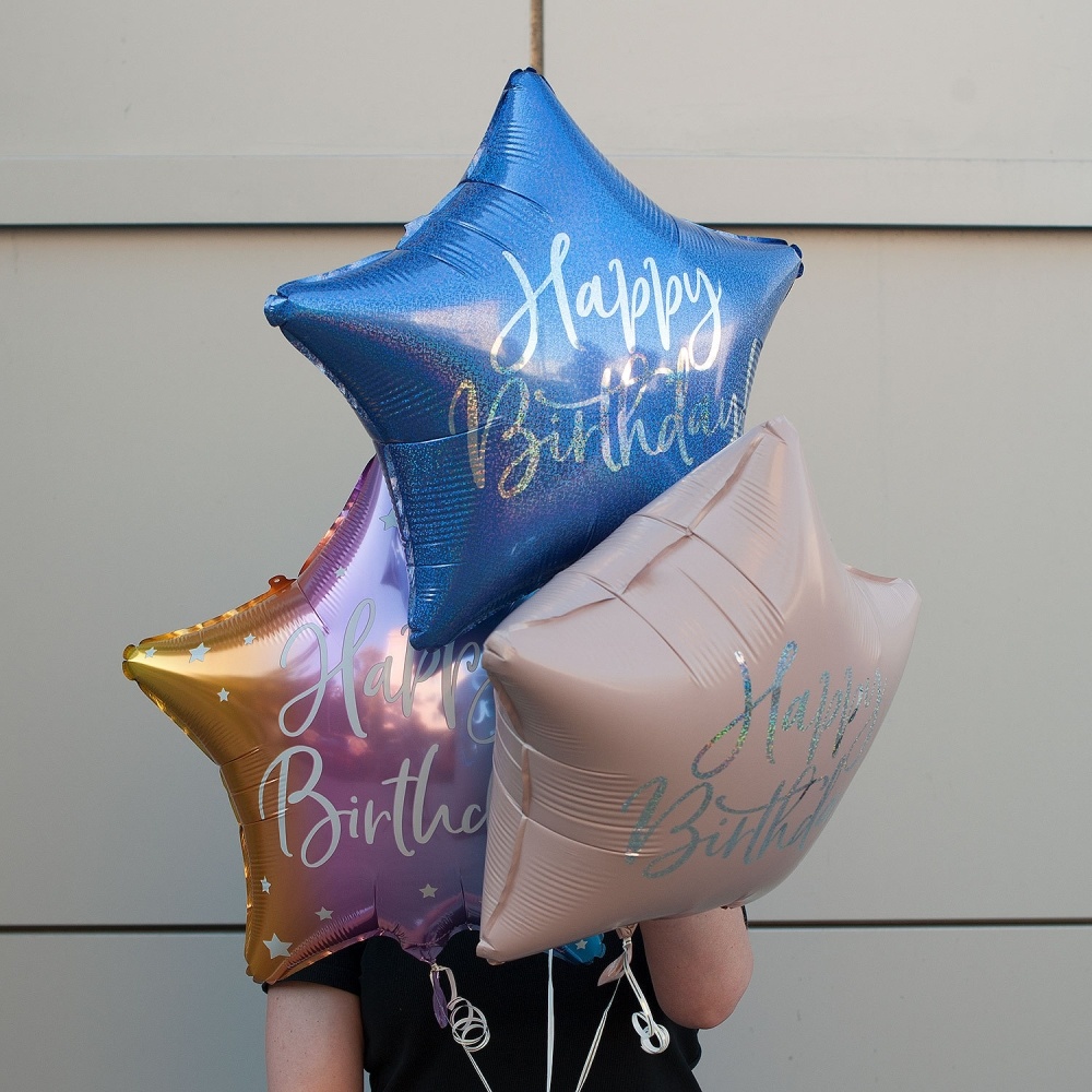 

Букет из воздушных шаров "Happy Birthday!"