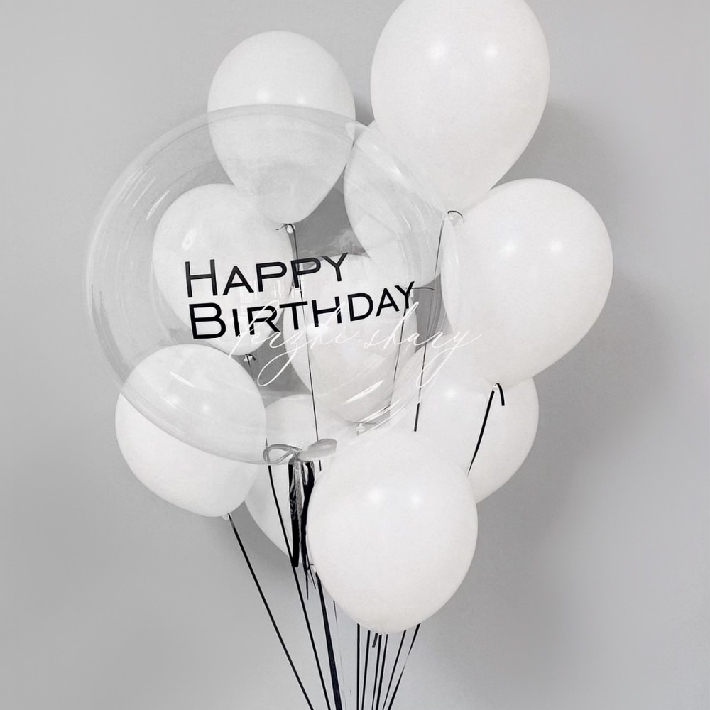 

Букет из белых воздушных шаров «Нежность»