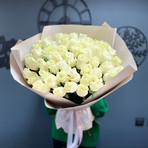 Нежный букет из 51 розы  - изображение букета 4