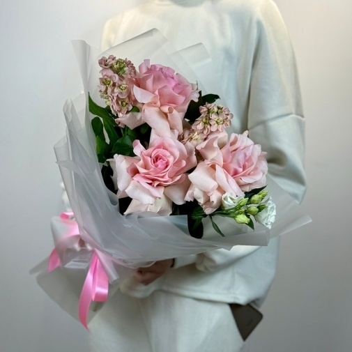 Розовые краски  - изображение букета 2