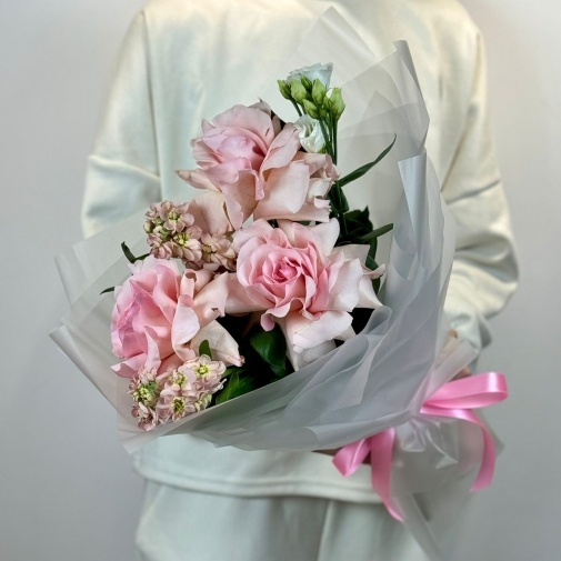 Розовые краски  - изображение букета 3