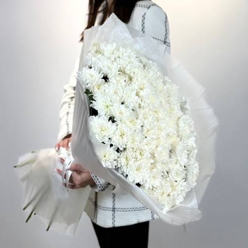 Букет из 25 хризантем  - изображение букета 2