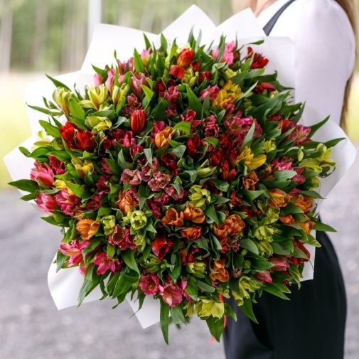 45 alstroemeria MIX - image of a bouquet 2