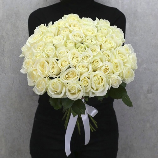 Bouquet of 51 white roses