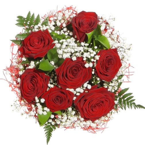 Классика жанра: Розы и гипсофила - изображение букета 2