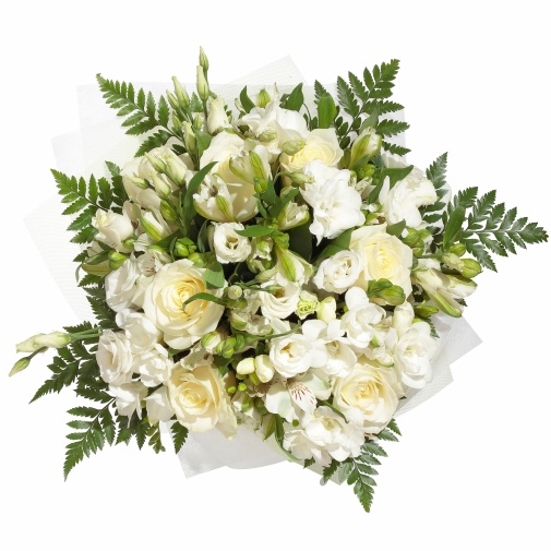 Любовь в Париже: Розы и лизиантус - изображение букета 2