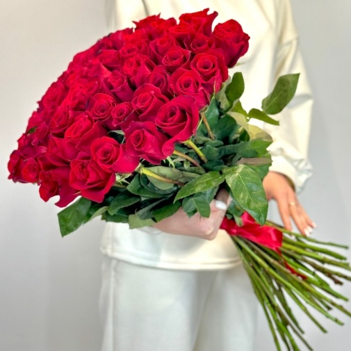 Роза Эквадор красная (60 см)