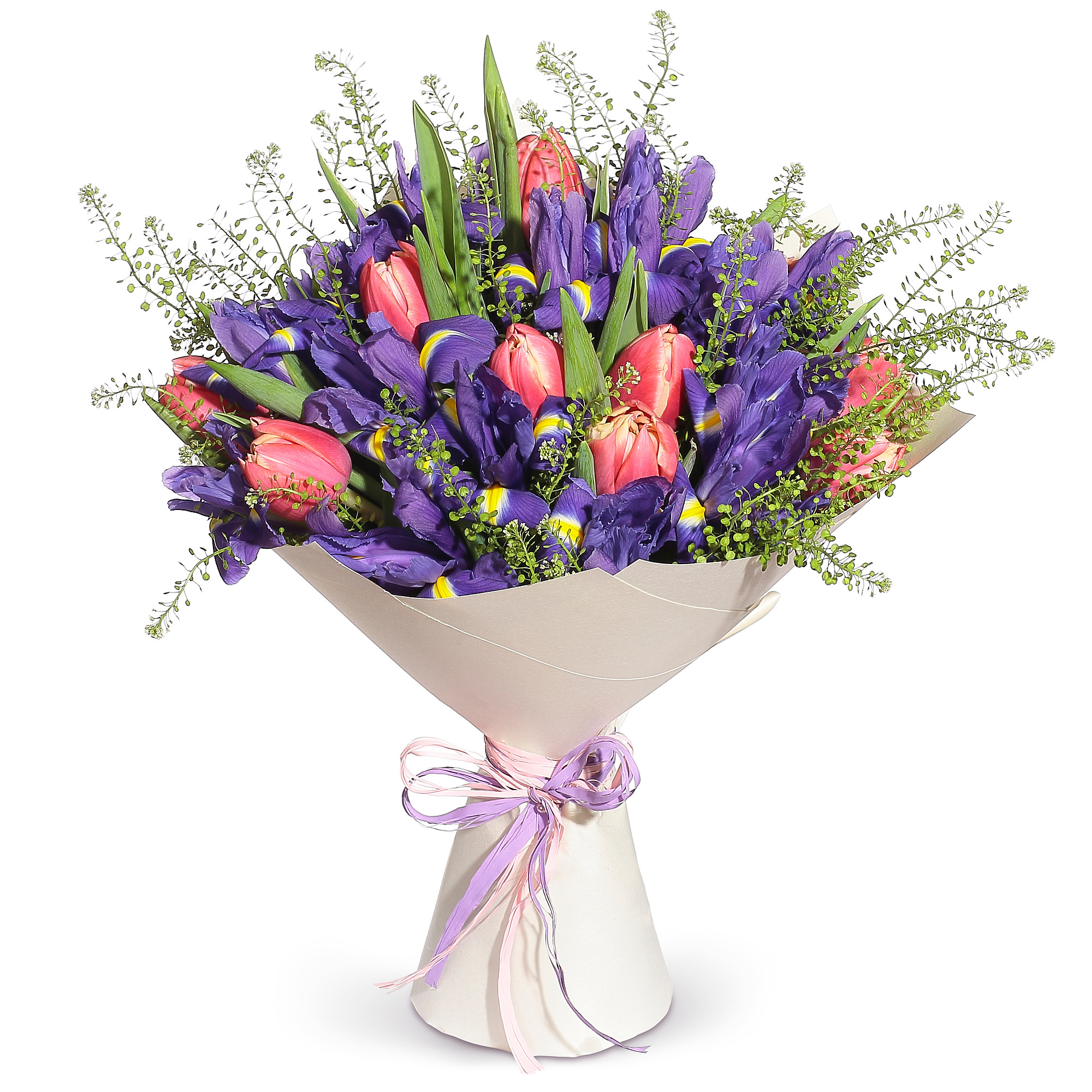 Ирисы и тюльпаны